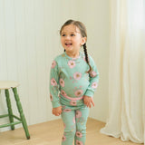 Green Bloom Pajama Set