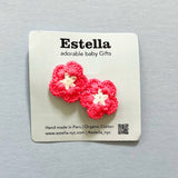 Crochet Cherry Blossoms Hair Clips for Baby & Kids