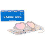 Silver Shimmer Hearts with Pink Mirrored Lens
