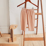 Organic Pima cotton kids lounge pants - pink