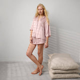 Washable Silk Relaxed Button Up Short Set