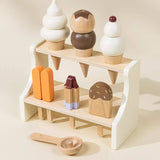 Wooden Ice Cream Stand and Accessories