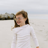Silver Shimmer Hearts with Pink Mirrored Lens