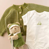 Plush Golf Bear Doll Stuffed Toy Baby Kids Organic Teddy