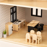 Wooden Doll House Kitchen Furniture & Accessories (12 pcs)