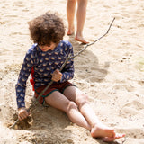 Singing Whales UPF 50 Sunsafe Long Sleeve Rash Vest