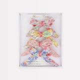 Floral Pattern Bow Hair Clips
