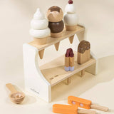 Wooden Ice Cream Stand and Accessories