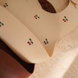 2 Pack Silicone Bib - Cherry / Mocca