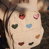 Juno Quilted Sequin Backpack - Cameo Rose