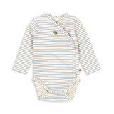Basic LS Newborn Body GOTS -  Stripe Bluie