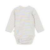 Basic LS Newborn Body GOTS -  Stripe Bluie