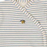 Basic LS Newborn Body GOTS -  Stripe Bluie