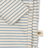 Basic LS Newborn Body GOTS -  Stripe Bluie