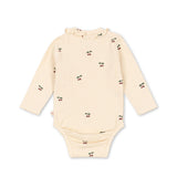 Sui Newborn Frill Body GOTS - Cherry