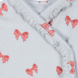 Sui Newborn Frill Body GOTS - Rosia Blue Bow