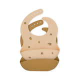 2 Pack Silicone Bib - Lemon / Almond