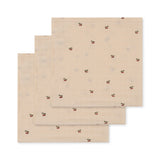 3 Pack Muslin Cloth GOTS - Cherry