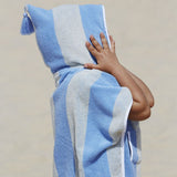 La Serviette Paris Stripe Poncho - Fjord Blue