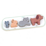 1, 2, 3 and 4 Animals Early Learning Puzzle - Sarah Betz