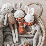 Patti Oslo Bunny Rattle | terracotta with bell